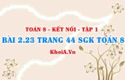 Bài 2.23 trang 44 SGK Toán 8 tập 1 Kết nối tri thức